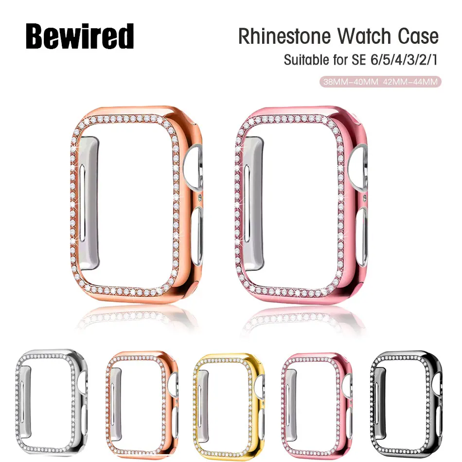 

Rhinestone Watch Cover Case for Apple Watch SE 4/5/6 40MM 44MM Diamond Case for IWatch Series 1/2/3 38MM 42MM Watch Case