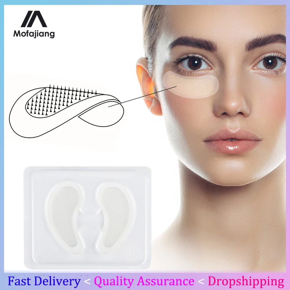 

10Pcs Hyaluronic Acid Eye Patches With Microneedle Skin Care For Dark Circles Fine Lines Wrinkles Remove Under Eye Mask Pads Gel