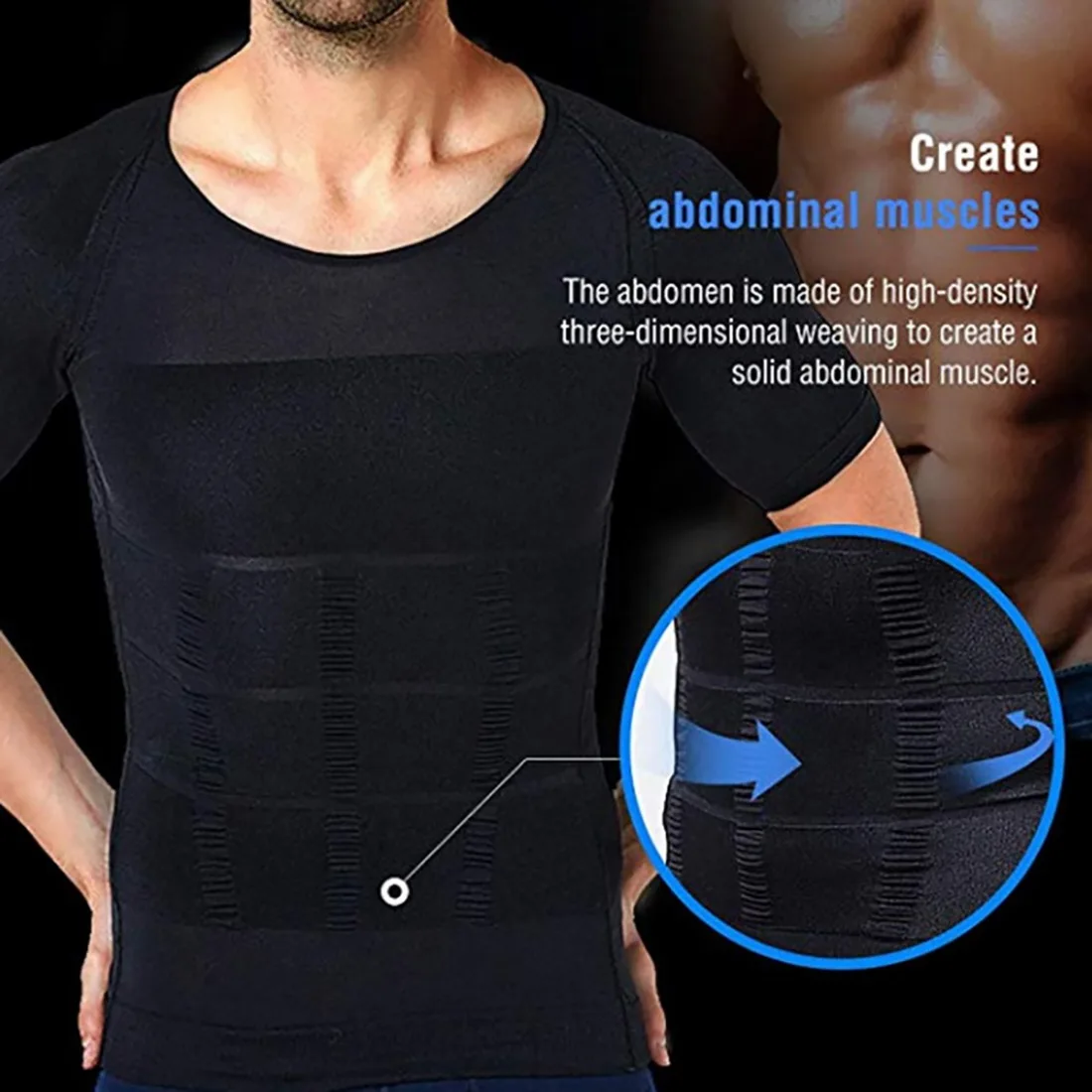 

Men's Slimming Shaper Vest Male Belly Abdomen For Corrector Compression Body Building Chest Muscle Tummy Shirt Corset 2021