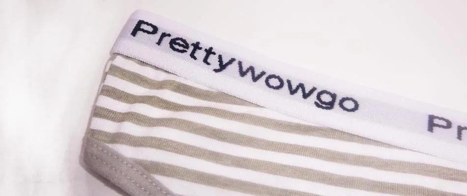 Prettywowgo, 6 шт./партия, Новое поступление,, хорошее качество, хлопковое женское нижнее белье, 7 цветов, полосатые трусики с принтом, стринги, 9008