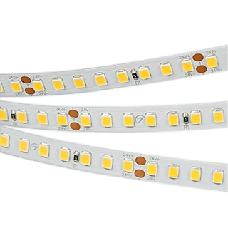 Светодиодная лента RT A160 8mm 24V White6000 (12 W/m IP20 2835 5m) ( высок.эфф.150 лм/Вт). Упаковка 5