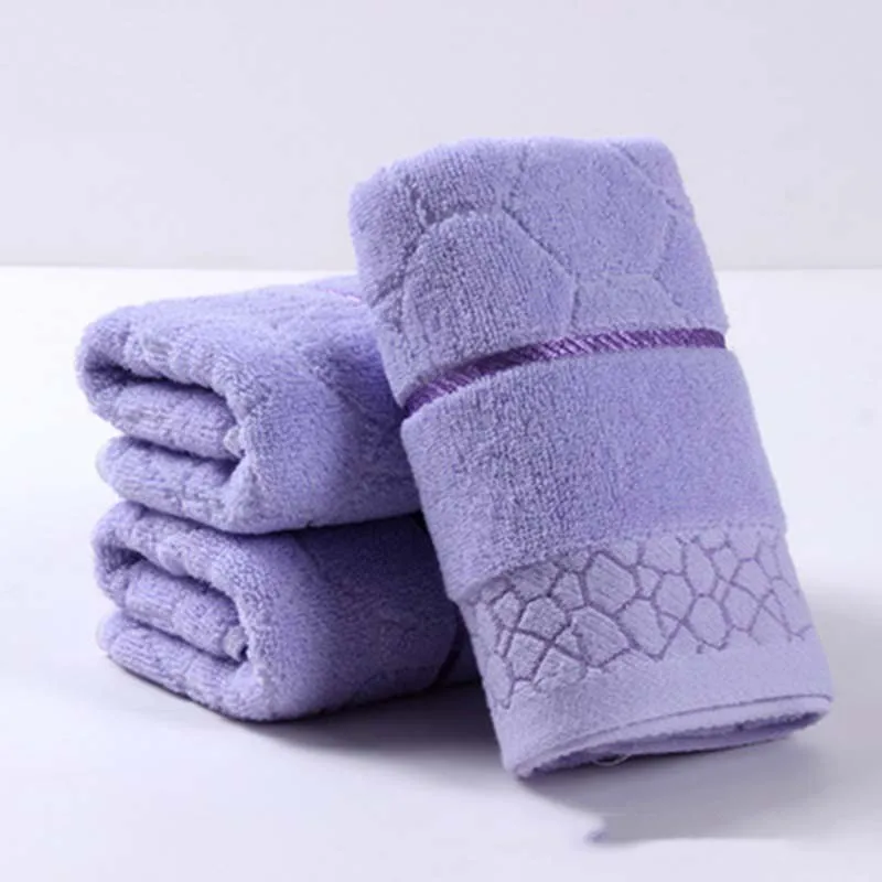 purple Хлопковое полотенце для лица, высокое качество, 34*75 см, полотенце для лица, 6 цветов, мягкое впитывающее полотенце, Подарочное полотенце для рук и лица для семьи - Цвет: purple
