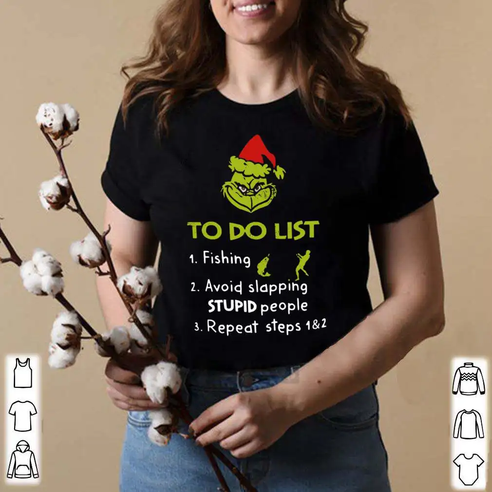 

Funny Design Christmas To Do List Grinch Fishing Mens T-Shirt. Summer Cotton Short Sleeve O-Neck Unisex T Shirt New S-3XL