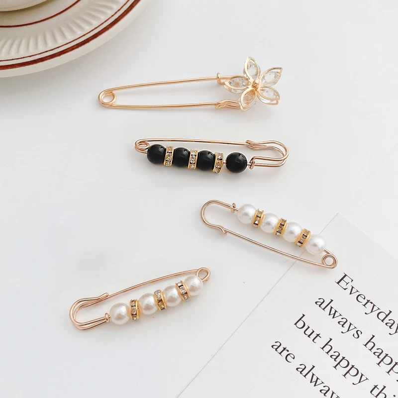 Brooch Set Big Beads Fashion Clothing Brooches For Women Pearl Lapel Pin Sweater Dress Pins Badge Buckle Accessories Gift |