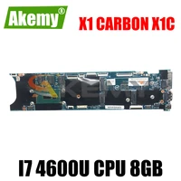 akemy for lenovo thinkpad x1 carbon laptop motherboard 12298 2 48 4ly06 021 cpu i7 4600u 8gb 100 fru 00hn758 00hn770