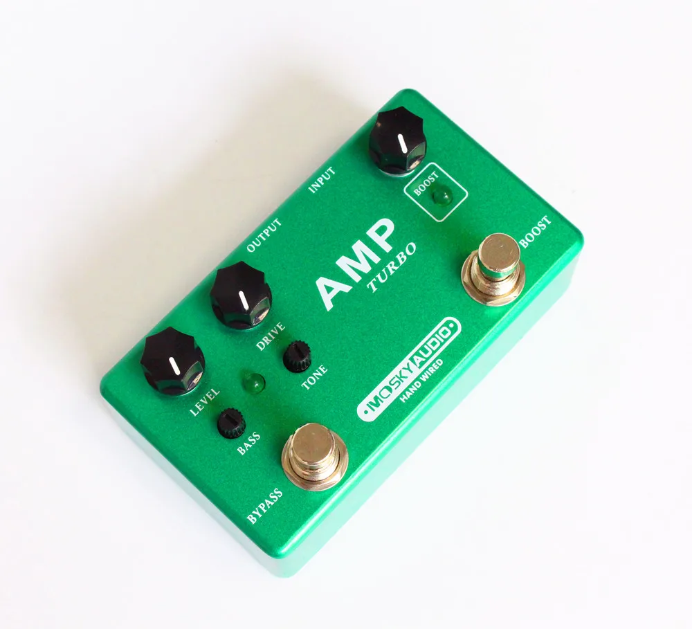 Гитарный эффект MOSKY AMP TURBO 2-в-1 Классическая Педаль Overdrive настоящий обход полностью