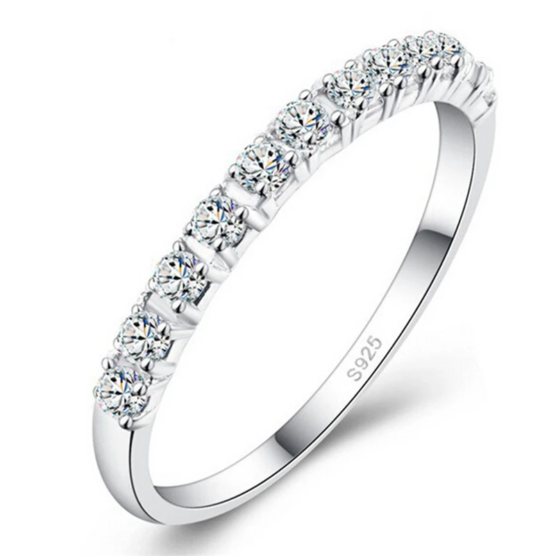 

Silver 925 Jewelry Zirocn Diamond Ring for Females Round Anillos De Bizuteria Diamante Gemstone Wedding Fine Jewelry Ring Women