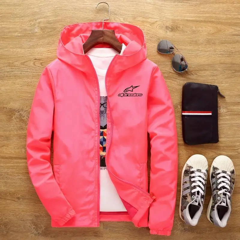 

2021 New Alpinestars Logo Printing Fashion Comfortable Custom Movement Fitness Windproof Style Leisure Zipper coats