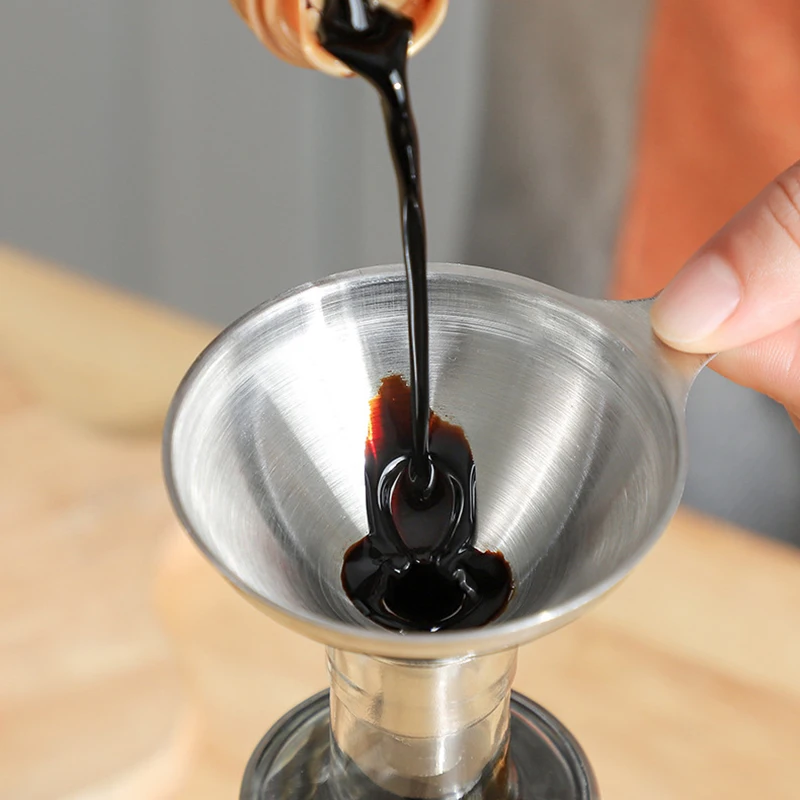 3 Размера Фильтра из Нержавеющей Стали Домашняя Кухонная Бутыль для Масла Сливка Висячее Винное Лейка Виноградный Венчик Набор из Трех Частей.