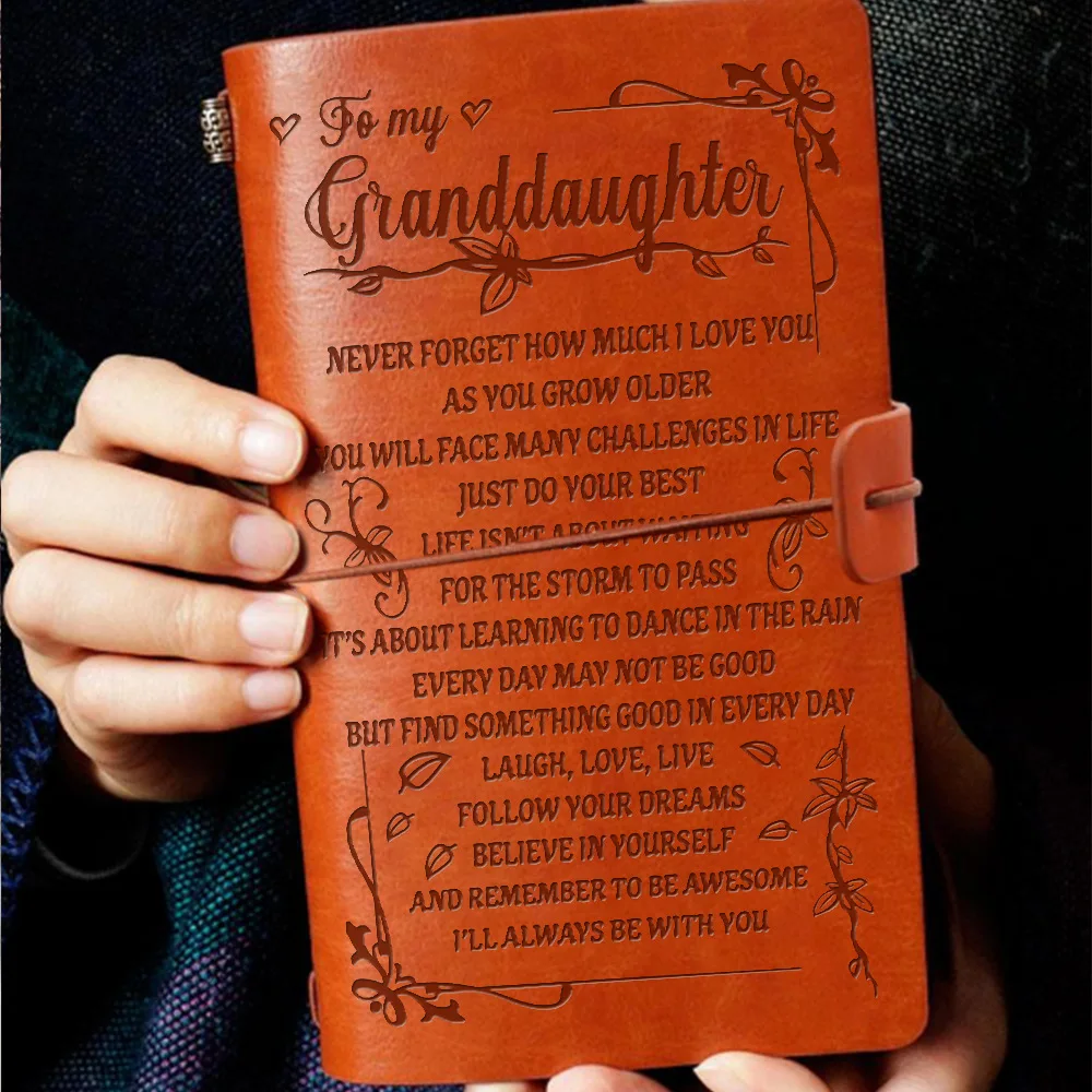 Engraved Leather Journal A6 Notebook Diary | Канцтовары для офиса и дома