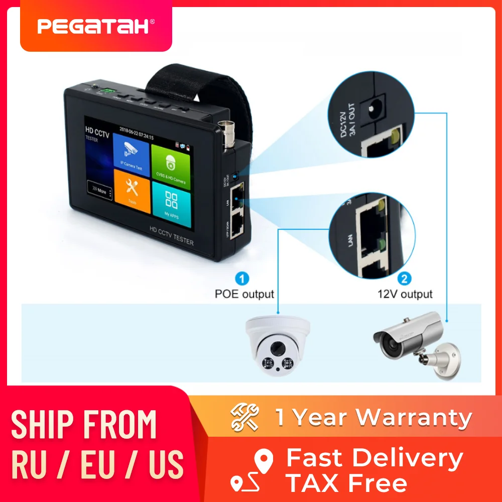 Горячий IP CCTV камера тестер 4K портативный монитор 8MP AHD TVI CVI CVBS cctv ipc cftv Мини - купить