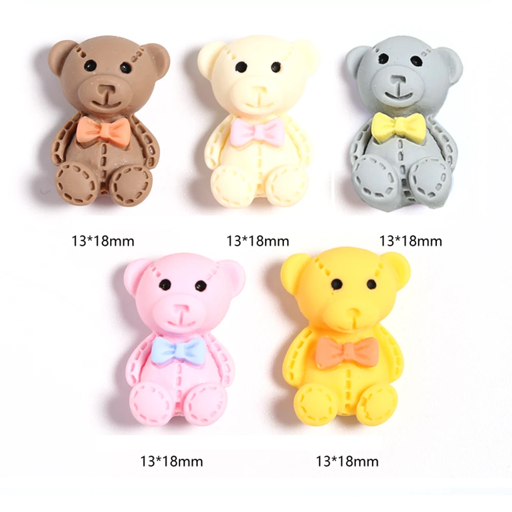 10 шт. Милые Носки с рисунком медведя из мультика 3D нейл-арта украшения Прекрасный