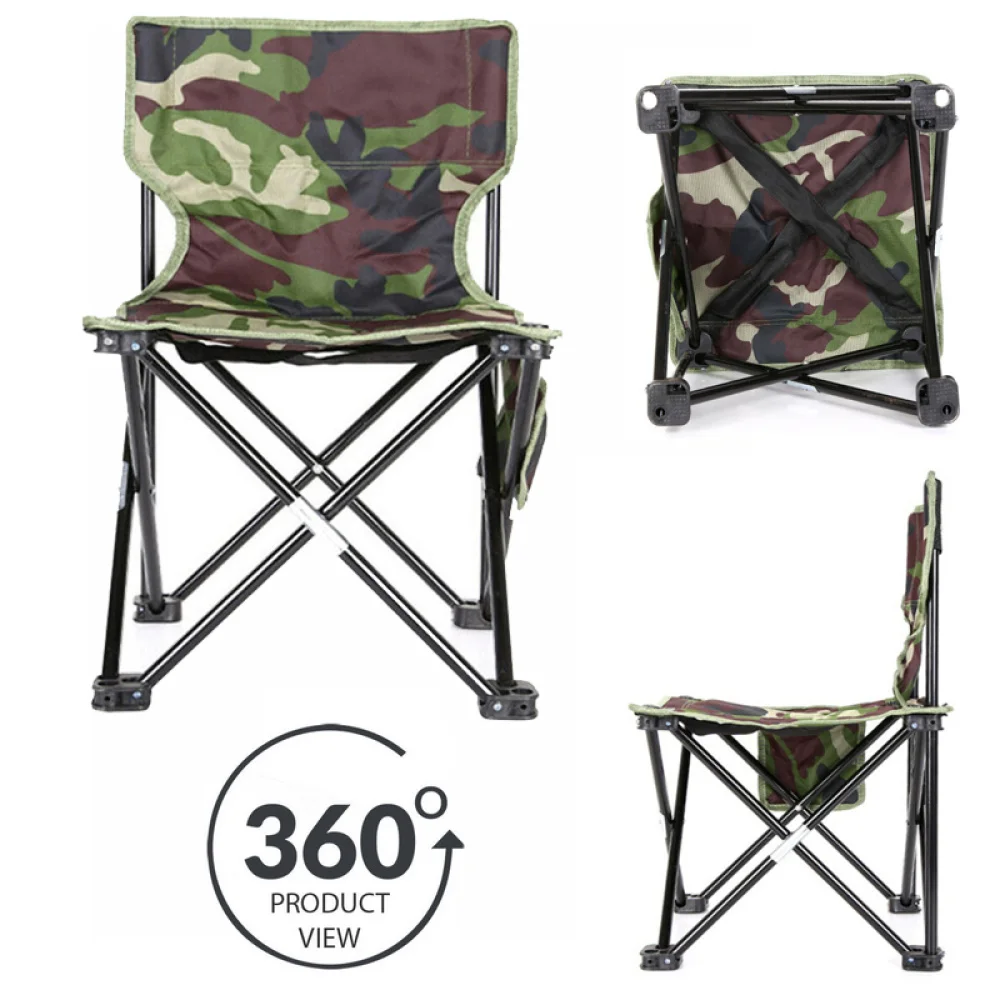 

Fashion Camouflage Folding Chair Light Portable Casual Fishing Chair Outdoor Camping Beach Chair (Small, Random Pattern)