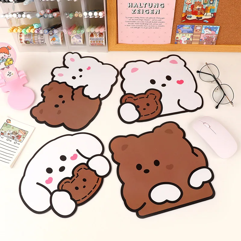 

1Pc Kawaii Mouse Pad Cute Bear Lovely Animal Computer Pad Desk Mat Pads Office Home Decoration Cup Desktop Rubber Mat Antislip