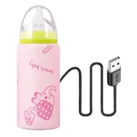 usb baby bottle warmer portable travel milk warmer infant feeding bottle heated cover insulation thermostat food heater safety