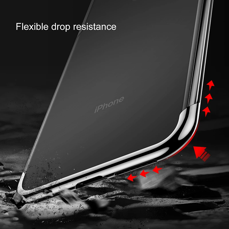 Чехол Baseus для iPhone XR Xs роскошный мягкий чехол из ТПУ телефона XS Max прозрачный
