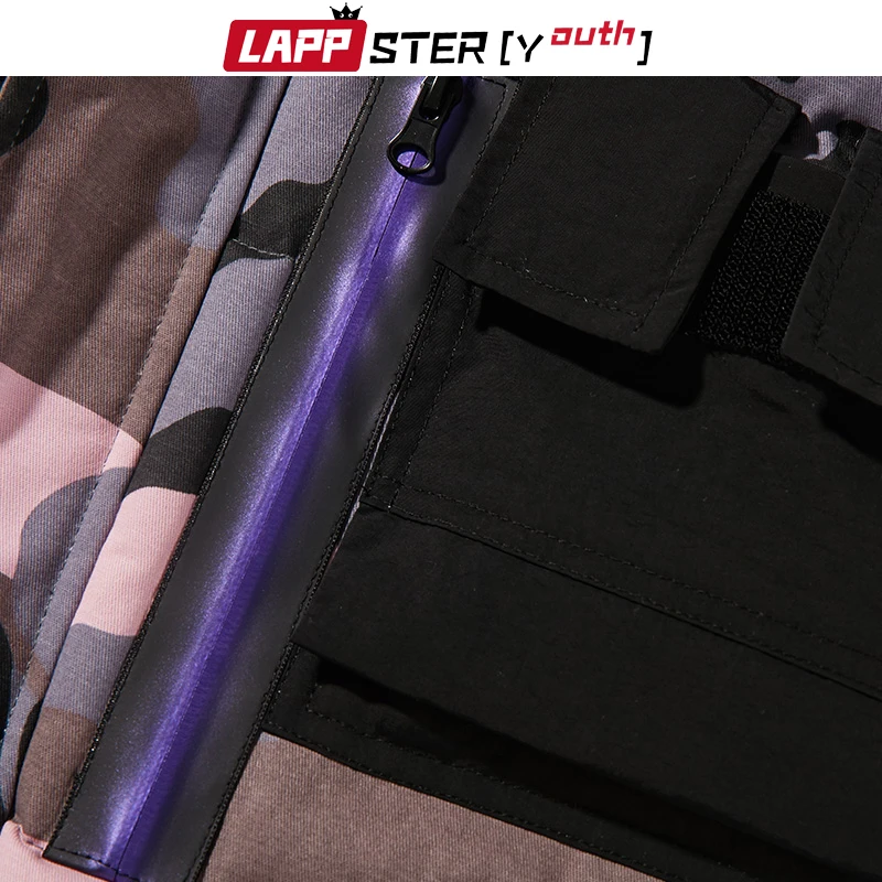 LAPPSTER-Молодежная мужская камуфляжная зимняя куртка Мужская s Толстая Уличная куртка с пузырями хип-хоп Корейская Вышивка ветровка куртки