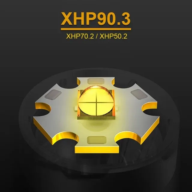 Barato Linterna De Buceo Más Potente 18650 XHP90.3 Luz De Antorcha De Buceo Profesional Recargable USB IPX8 Luz Subacuática Impermeable