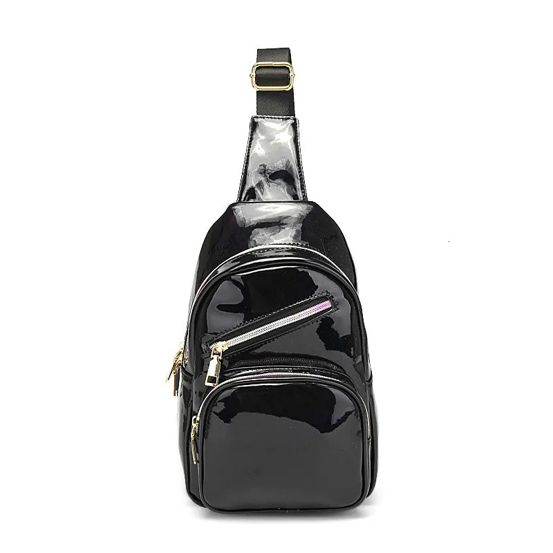 Женский кошелек модный лакированный лазерный волшебный цвет поясная сумка из