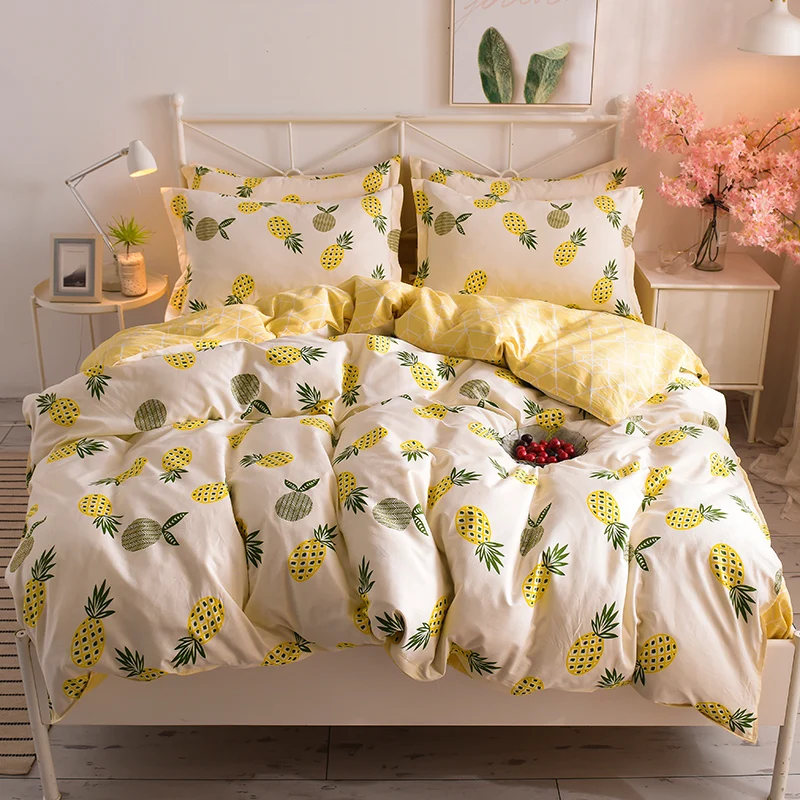 Bedlinen Kid Boy Girl king Duvet Cover bed sheet pillowcase Adult Bedclothes Soft 100% Pure Cotton Luxury Bedding Set two sided