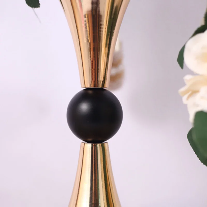 25 см золотые подсвечники металлический подсвечник Цветочная ваза Подсвечник