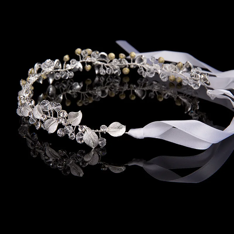 Bride's forehead rhinestone hair accessories studio shooting wedding hair band headdress bride dress accessories