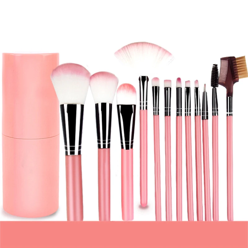 12 шт./компл. кисти для макияжа инструмент теней век основы бровей губ кисть
