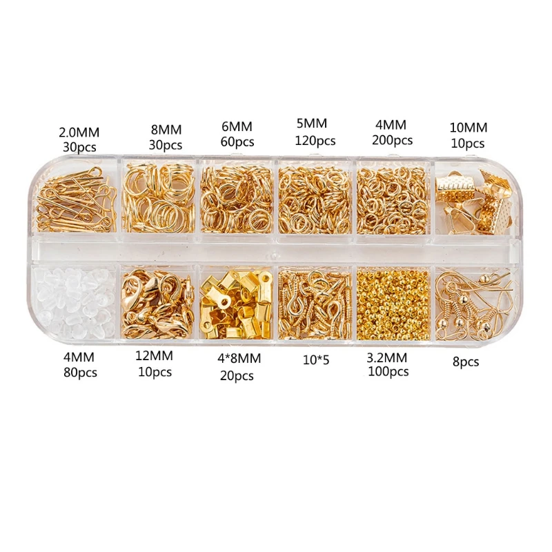 Набор для изготовления ювелирных изделий 1 комплект Обжимные бусины винты