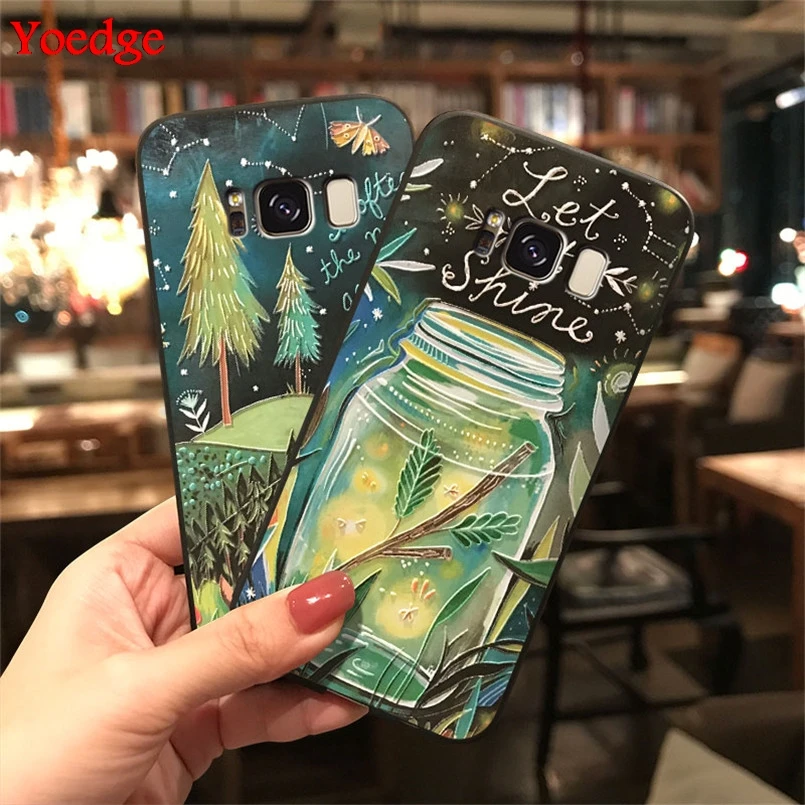 3D рельефный чехол с тиснением для Samsung Galaxy S10 S10E S8 S9 Plus M20 M10 A9 A7 2018 Note 8 9 A10 A20 A20E A30 A50 A60