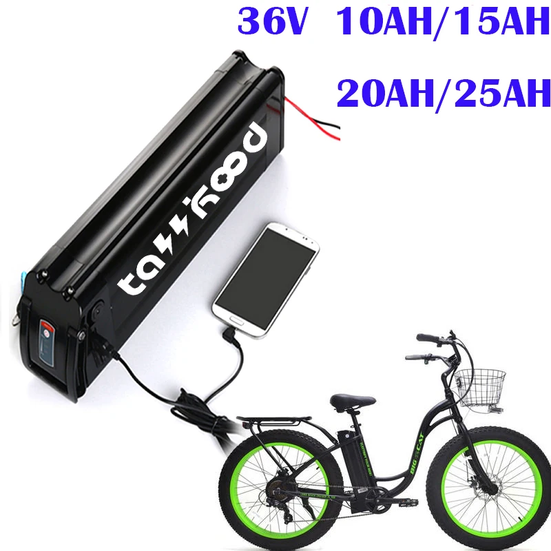 

Silver Fish E-Bike battery 36V 20Ah 10ah 25ah Electric Bike battery 1000W Li ion Batteries for 500W 350W 250W Bafang TSDZ2 Motor