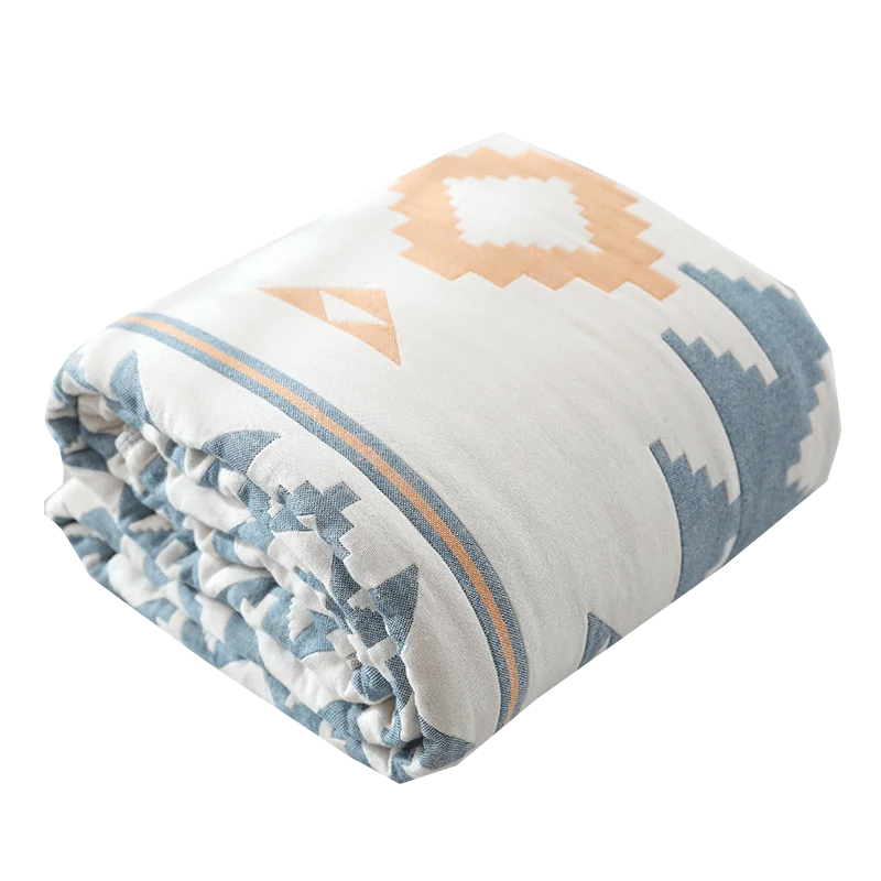 للبيع لحاف منشفة مريح بأربعة طبقات في الصيف ، لحاف منشفة ناعمة الراقية ، بطانية قطن مفرد أو مزدوج ، لحاف صيفي رائع