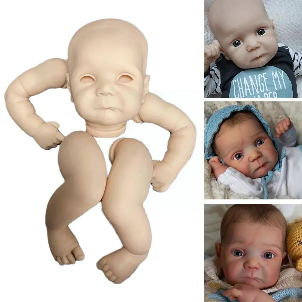 

20inch Lifelike Reborn Doll Ducklin Soft Real Color Eyes with Fresh Body Unfinished and Doll Parts S4K8