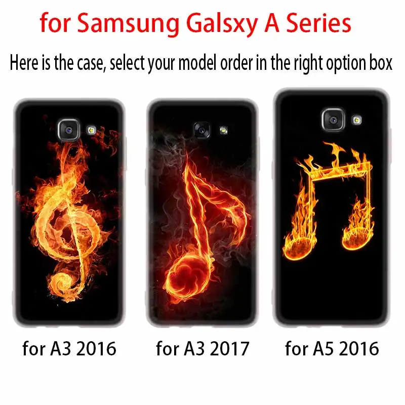 Musical notes Silicone Case For Samsung A52 A32 A12 A72 A42 A21S 5G A3 A5 A6 A7 A8 Plus 2018 Cover | Мобильные телефоны и
