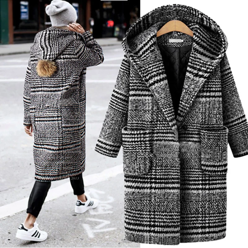 Модное пуховое пальто для беременных женщин теплое шерстяное Свободное длинное