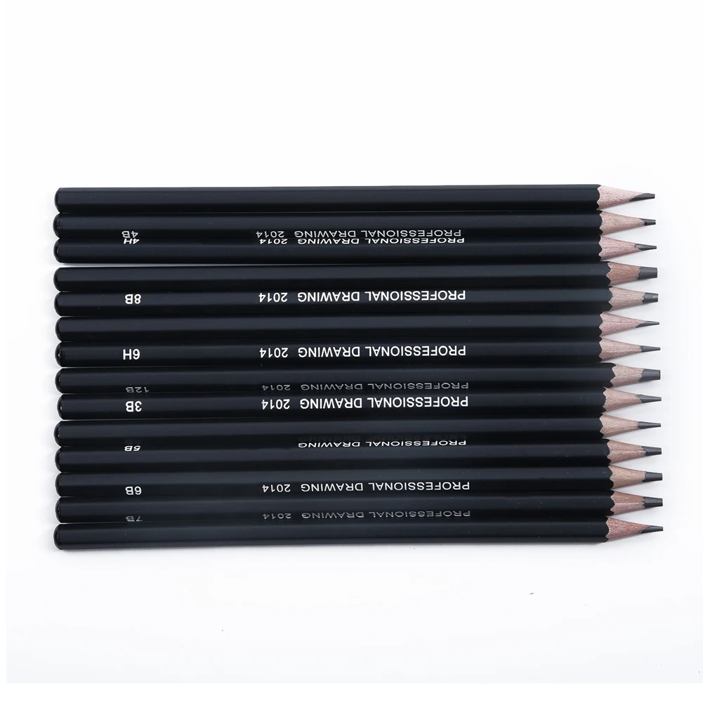 14 шт. графитовый карандаш для рисования скетчей 6H 12B профессиональный