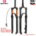 Воздушная вилка Bolany для горного велосипеда, подвеска, регулировка отскока, 2627.529 замок, прямая коническая горная вилка, Аксессуары для велосипеда
