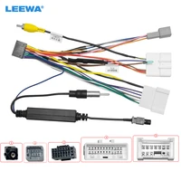 leewa car 16pin audio wiring harness with amplifier antenna for lada xray aftermarket stereo installation wire adapter ca6826