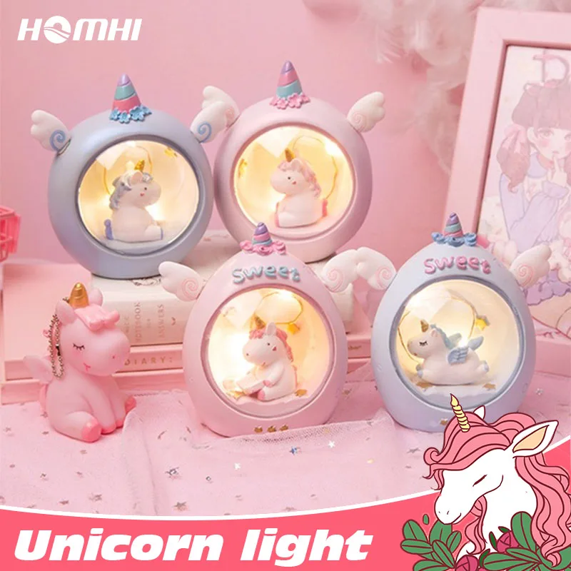 

Ночной светильник в виде единорога, украшение для спальни, детской комнаты, бесплатная доставка, настольная лампа для детской комнаты, рожд...
