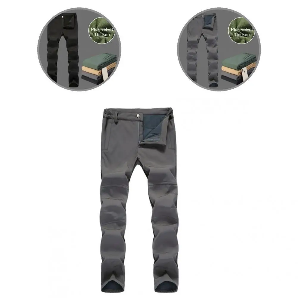 

Terrific Mid Waist Male Trousers Winter Outdoor Trousers All Match Waterproof