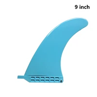2021 new style single fin blueyellowblackwhite 9 length center plastic fins long board fins in surfing