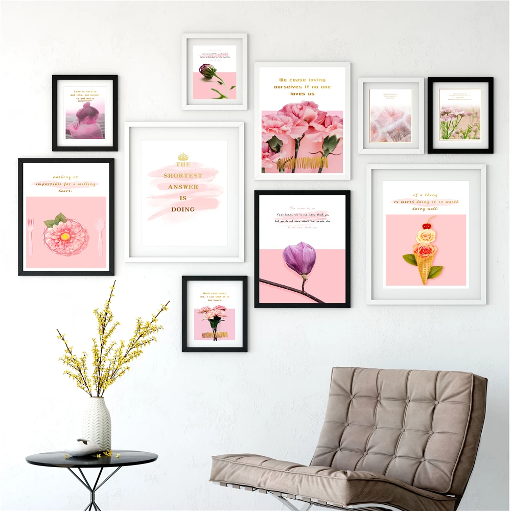 Оригинальная матерчатая постер из шелковой ткани розовый цветок тюльпана розы