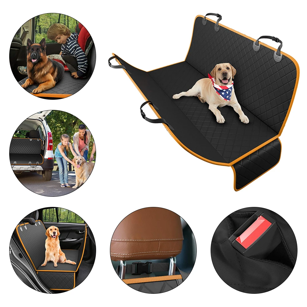 買取 犬のカーシートカバー防水ペットキャリア車のリアバックシートマットハンモッククッションプロテクターためペット自動ブーツライナー毛布は、