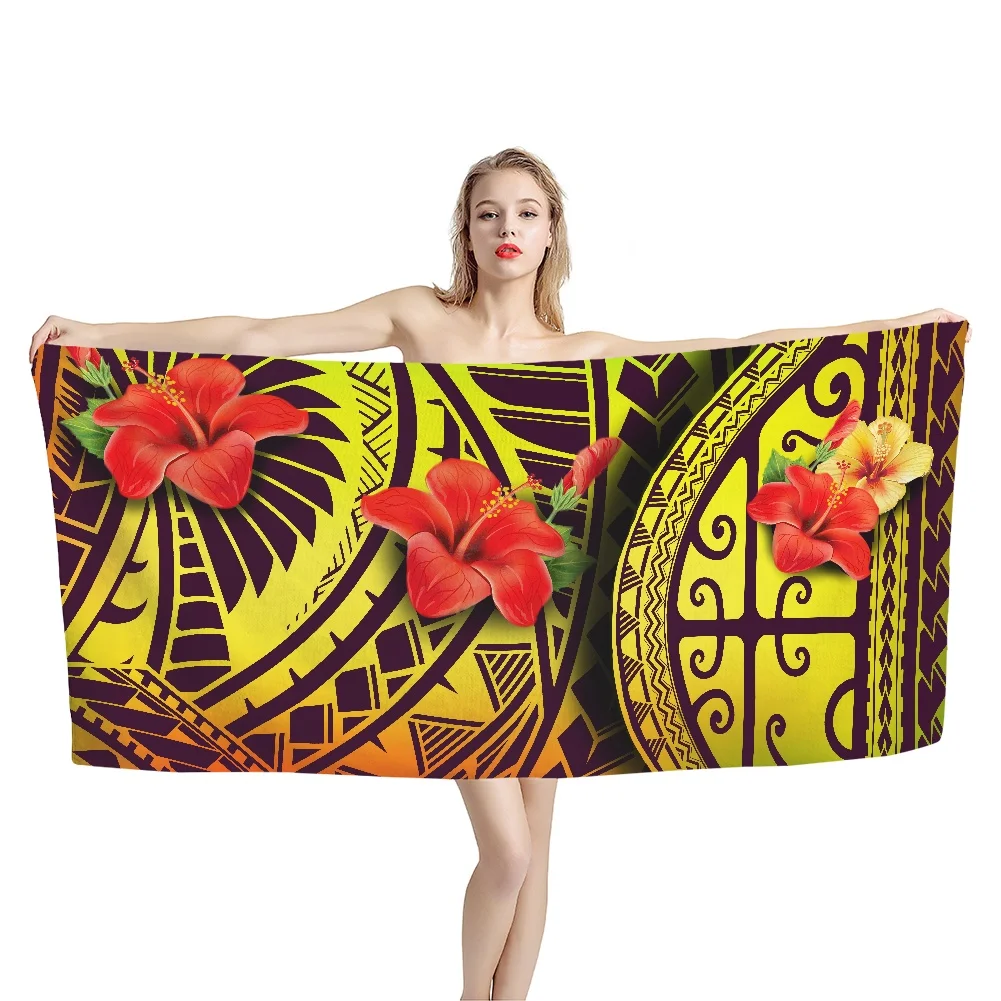 Гавайский гибискус с цветочным узором Большое пляжное полотенце подушка для