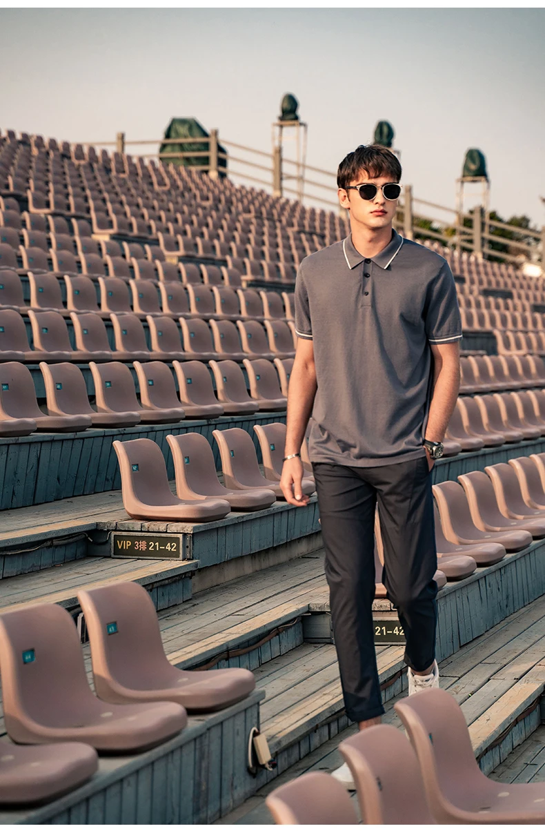 

YTX1061 Summer Men's 2021 New Lapel Business Casual Knitted POLO Shirt