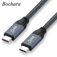 bochara braided usb3 2 gen2 type c male to type c male cable 20gbps 4k60hz pd100w 20v 5a fast charge built in ic chipset