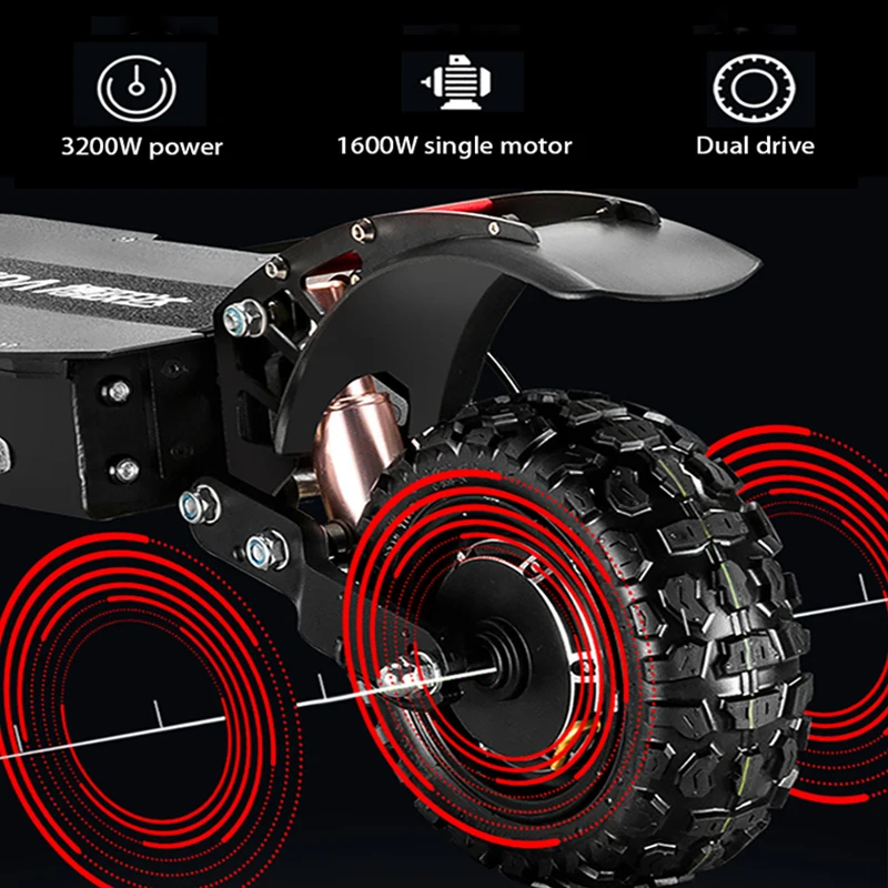 Over than 100km Adult Electric Scooter with seat 60V 3200W Foldable Hoverboard 36AH 11inch Tire Long Skateboard e scoote CE | Спорт и