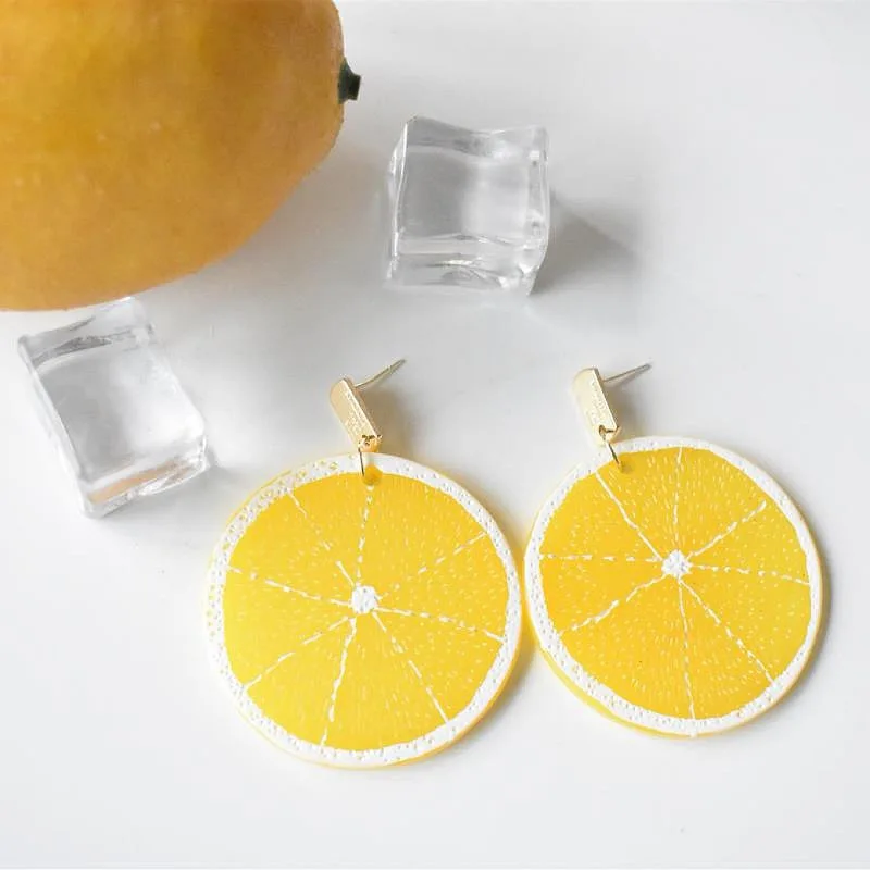 Летние маленькие милые висячие серьги в виде фруктов для девушек женщин