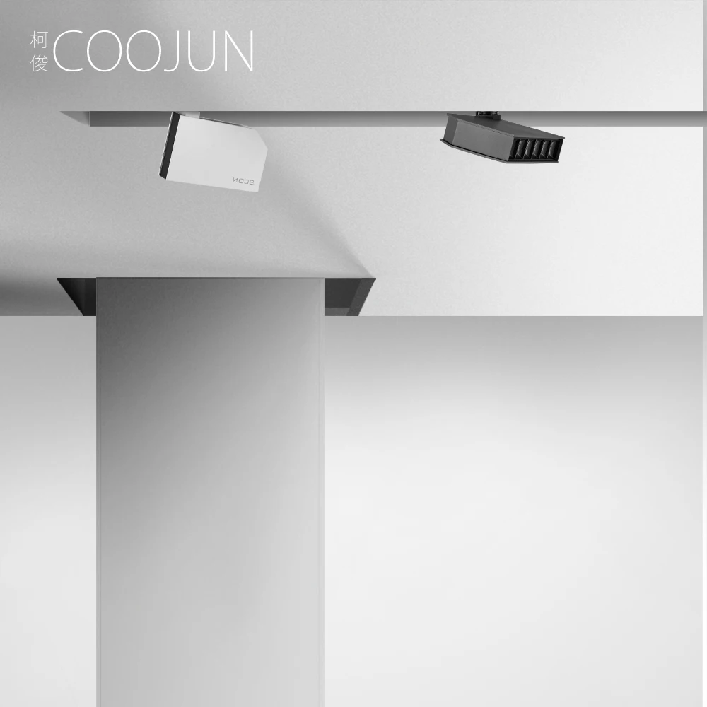 Трековый светильник COOJUN для помещений 3 проводной 2 направляющий 18 вт OSRAM COB Ra&gt90