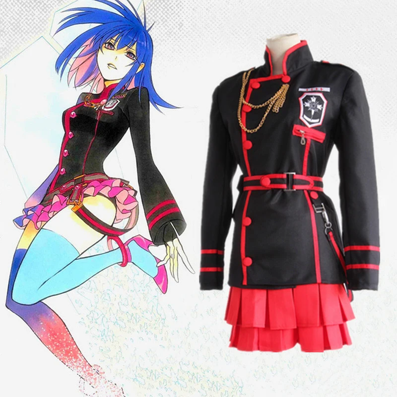 Аниме D Серый Человек косплей костюмы Lenalee Lee костюм черная Униформа Хэллоуин