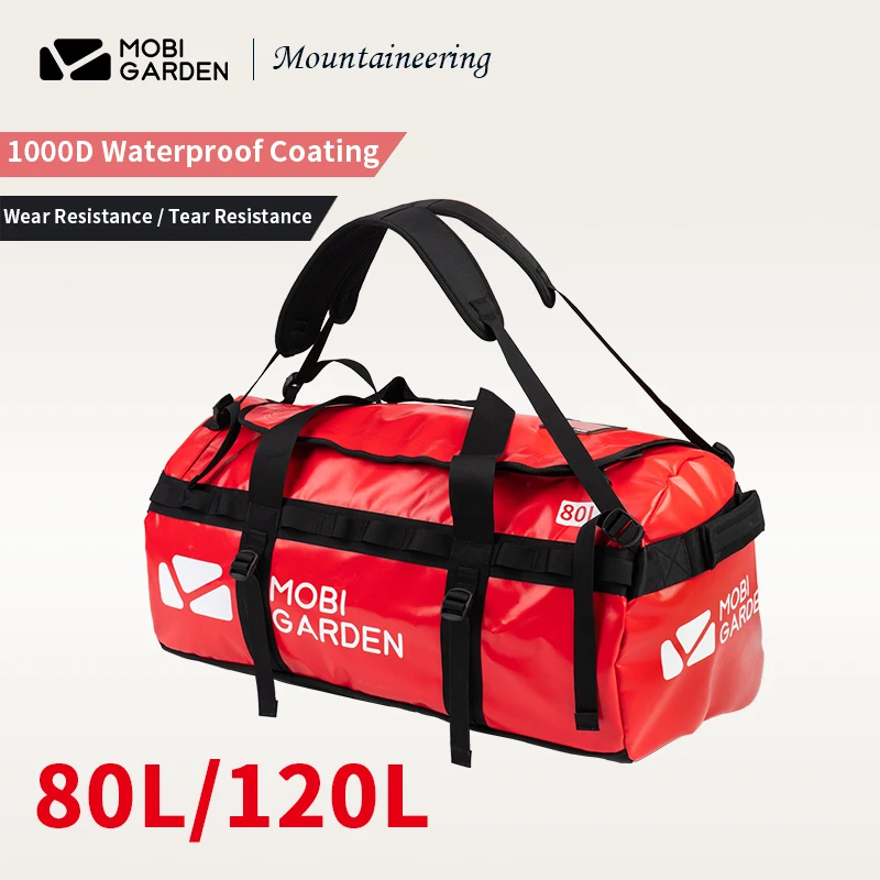 

MOBI GARDEN 80L/120L Outdoor Camping Backpack Waterproof 1000D Mesh Cloth Fabric Bag Large Capacity Multi-function Climbing